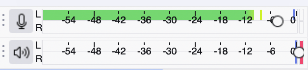 monitoring recording levels